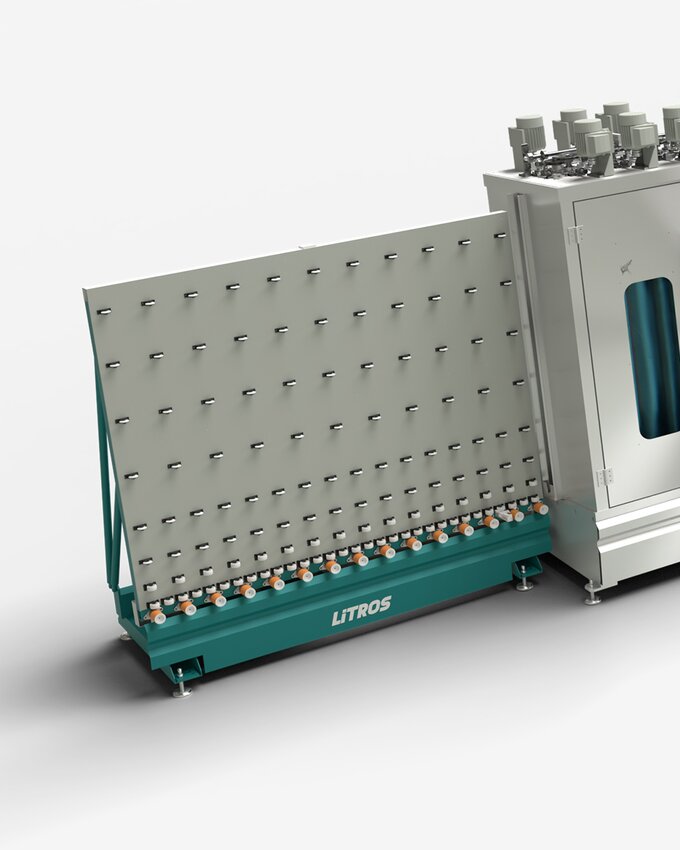 Transport station with glass transport rollers