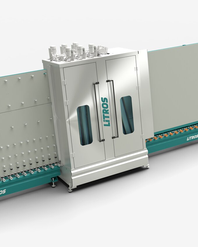Glass washing and drying plant